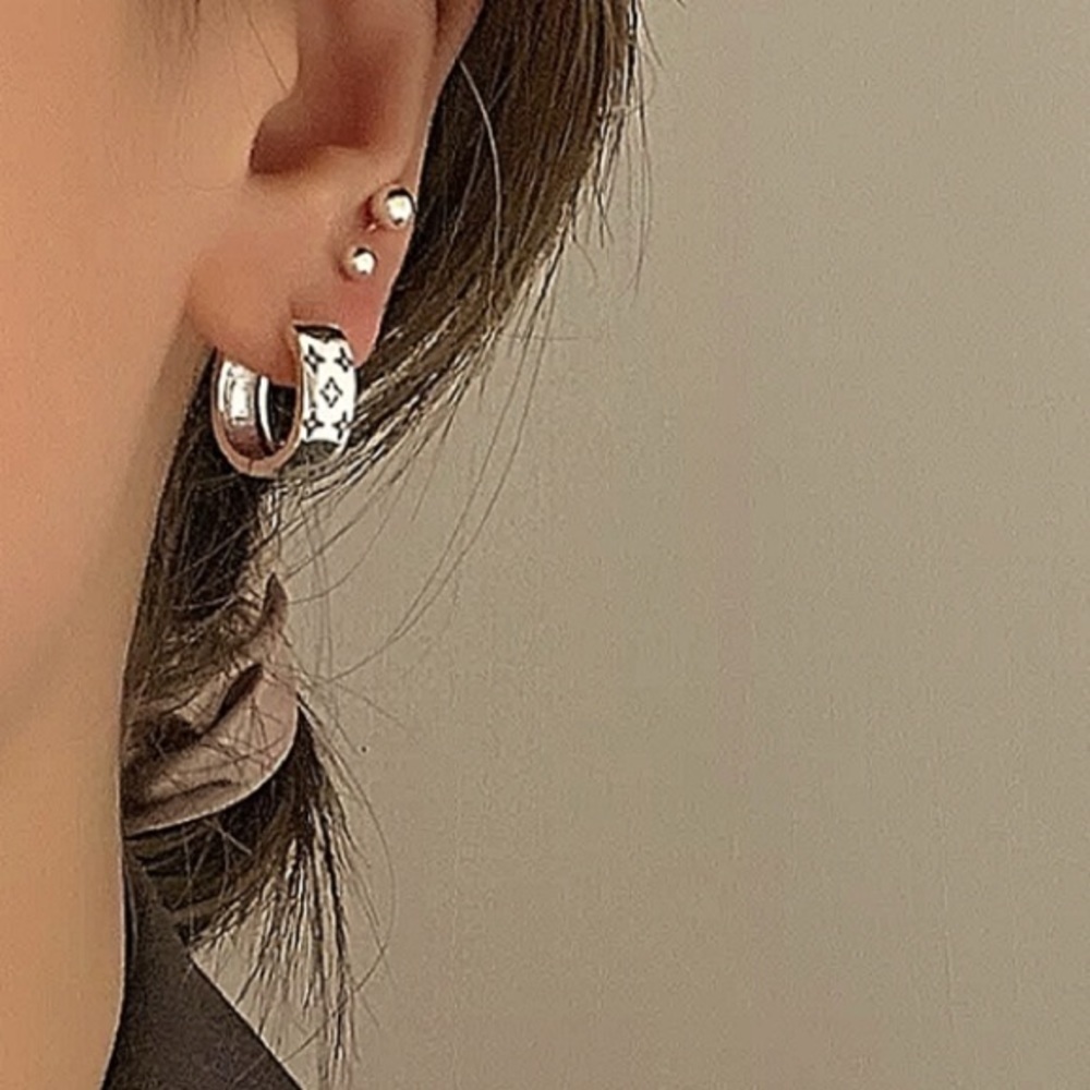 Sterling Silver Ball Drop Dangle Minimalist Earrings - Picture 2 of 6